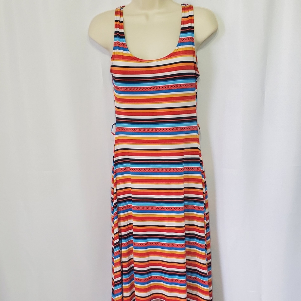 Stripe High low dress